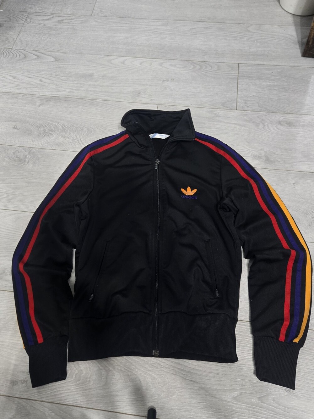adidas Originals Multi-Color Stripe Firefoil Track Jacket - Black